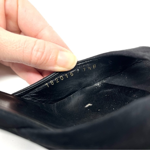 Vintage Gucci By Tom Ford Y2K Black Suede Crystal Bamboo High Heels Sandals 7.5 - Picture 7 of 12